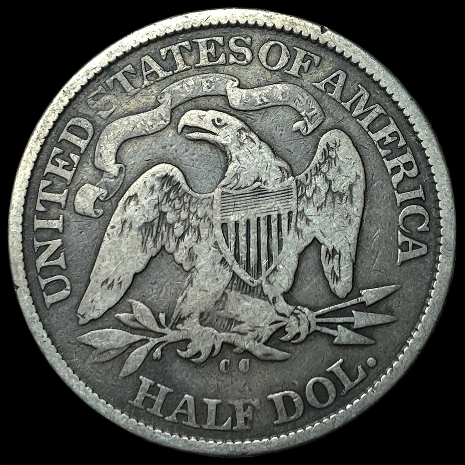 1875-CC Silver Seated Liberty Half Dollar LIGHTLY CIRCULATED - 2