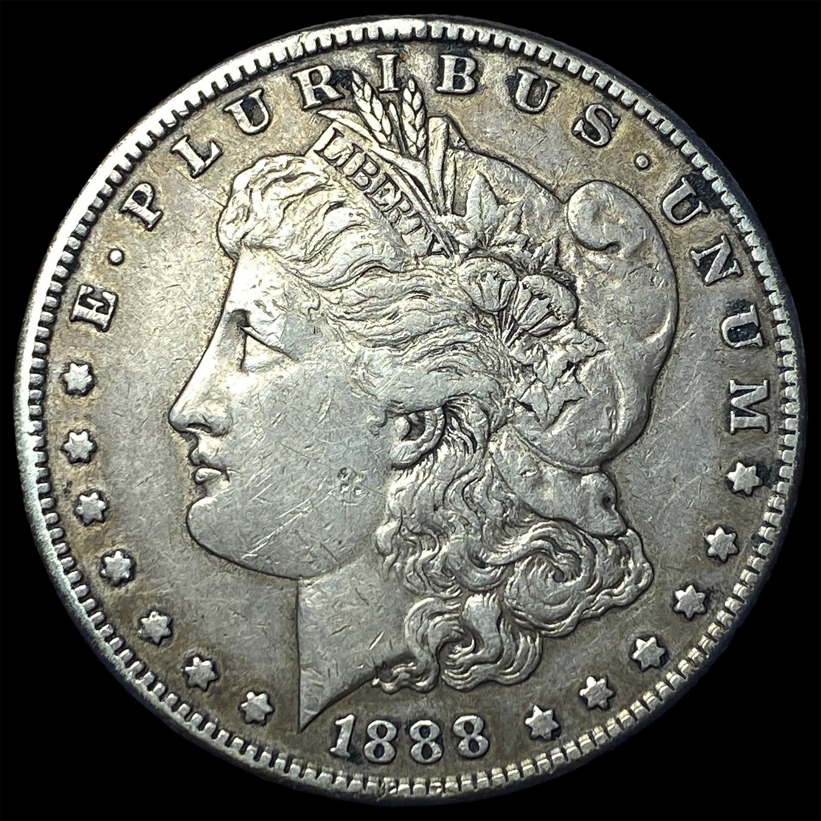 1888 Silver Morgan Dollar NEARLY UNCIRCULATED: 1888 Silver Morgan Dollar NEARLY UNCIRCULATED