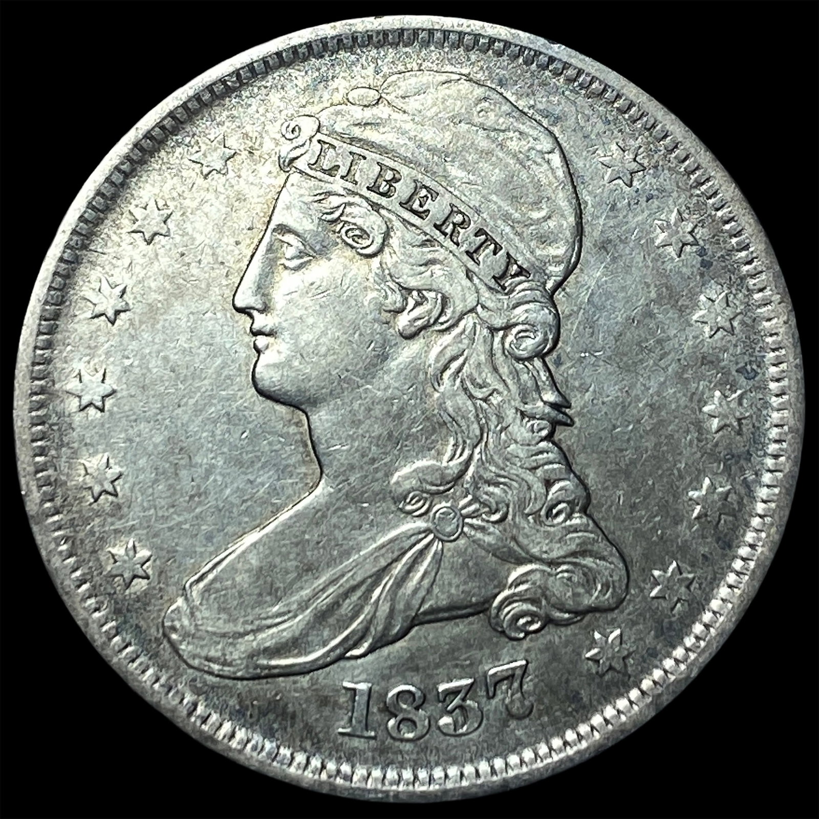 1837 Capped Bust Half Dollar NEARLY UNCIRCULATED (1 of 2)