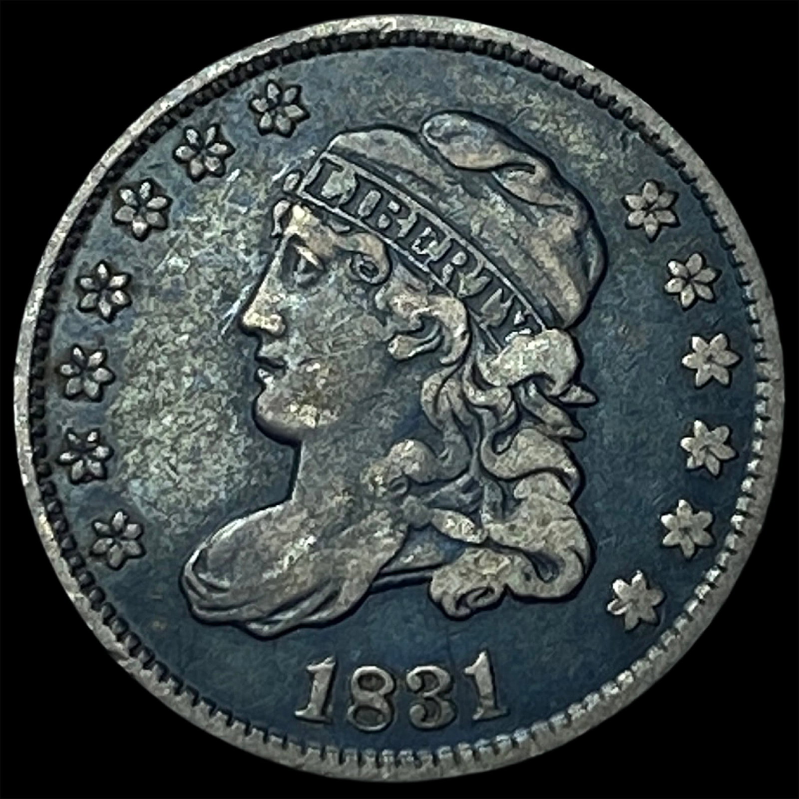1831 Capped Bust Half Dime NEARLY UNCIRCULATED: 1831 Capped Bust Half Dime NEARLY UNCIRCULATED