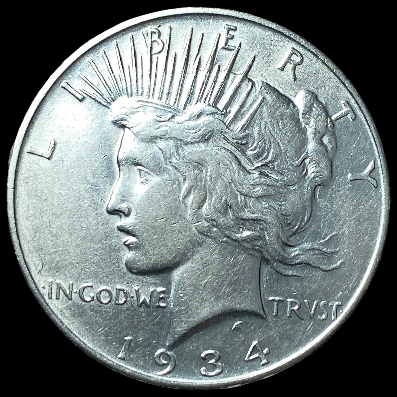 1934 Silver Peace Dollar CLOSELY UNCIRCULATED: 1934 Silver Peace Dollar CLOSELY UNCIRCULATED