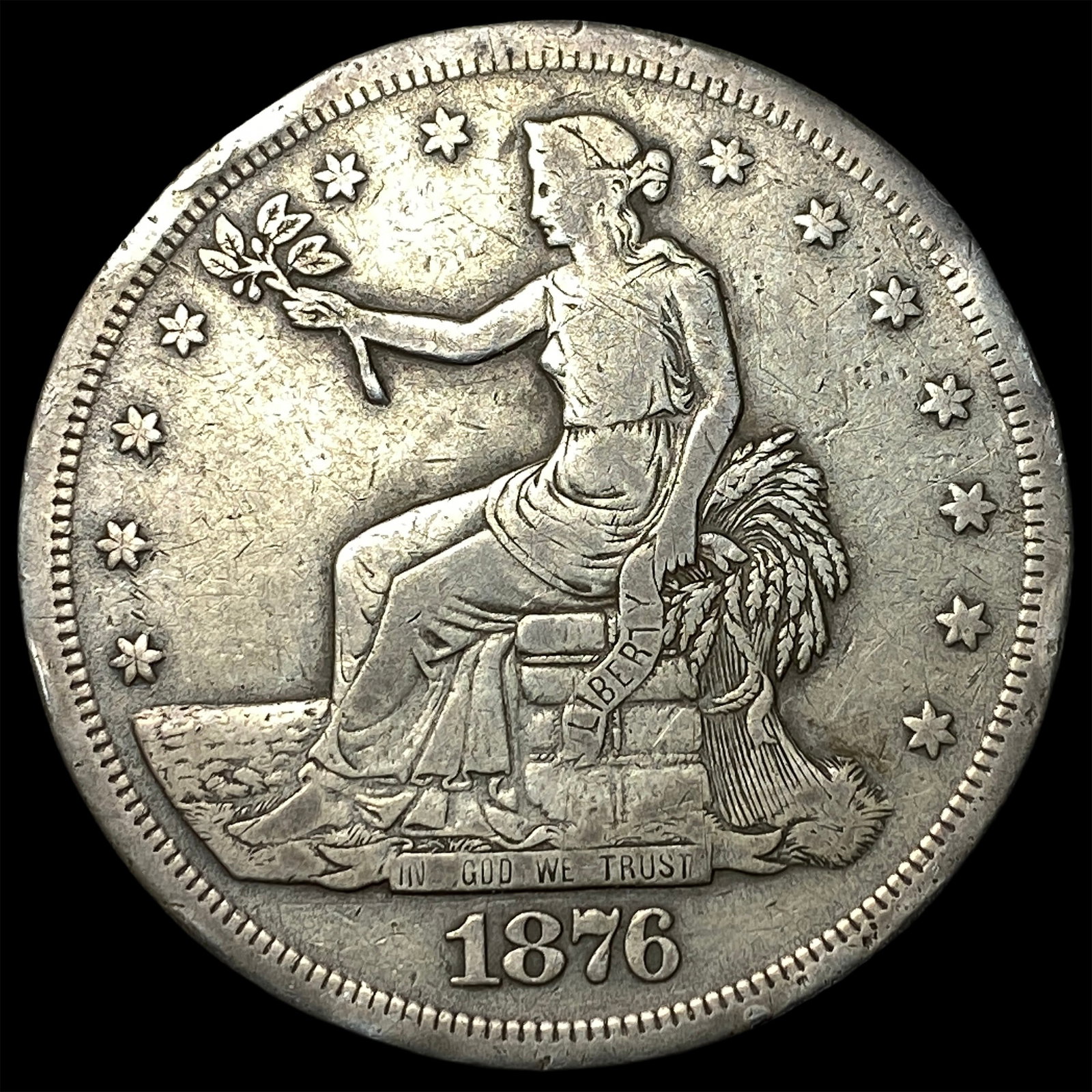 1876-S Silver Trade Dollar LIGHTLY CIRCULATED: 1876-S Silver Trade Dollar LIGHTLY CIRCULATED