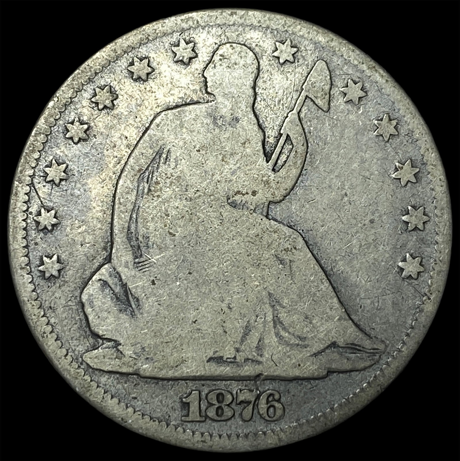 1876-S Silver Half Dollar NICELY CIRCULATED: 1876-S Silver Half Dollar NICELY CIRCULATED