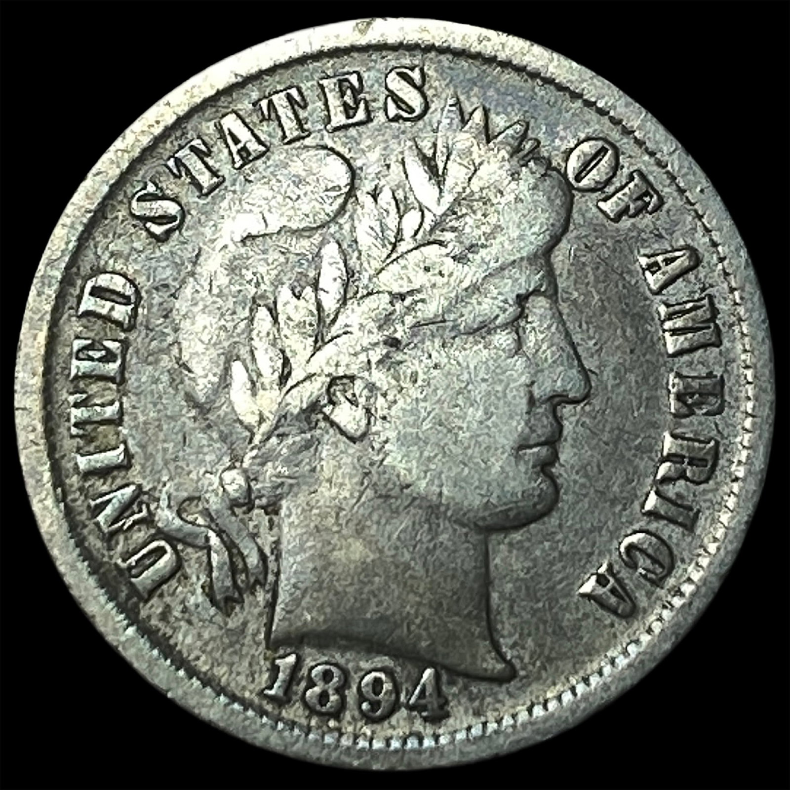 1894 Barber Dime LIGHTLY CIRCULATED: 1894 Barber Dime LIGHTLY CIRCULATED