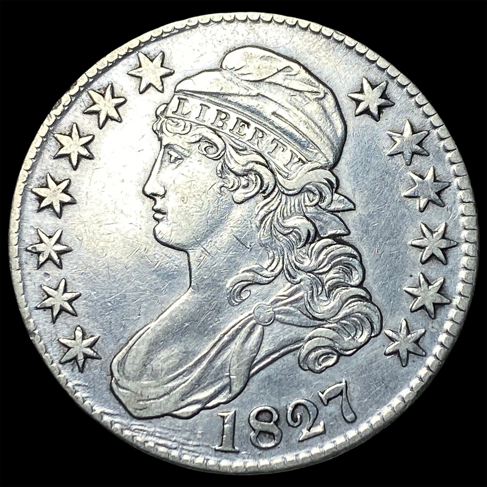 1827 Capped Bust Half Dollar CLOSELY UNCIRCULATED (1 of 2)