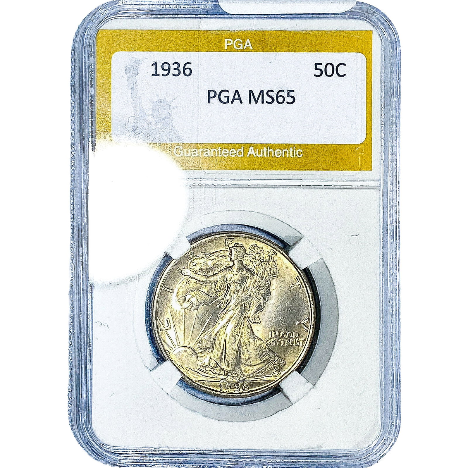 1936 Walking Liberty Half Dollar PGA MS65: 1936 Walking Liberty Half Dollar PGA MS65