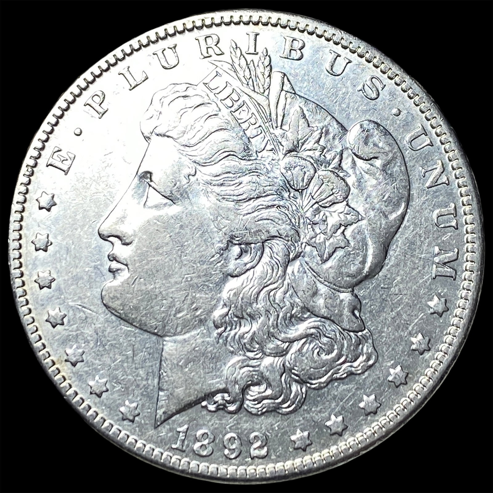 1892-S Silver Morgan Dollar CLOSELY UNCIRCULATED: 1892-S Silver Morgan Dollar CLOSELY UNCIRCULATED