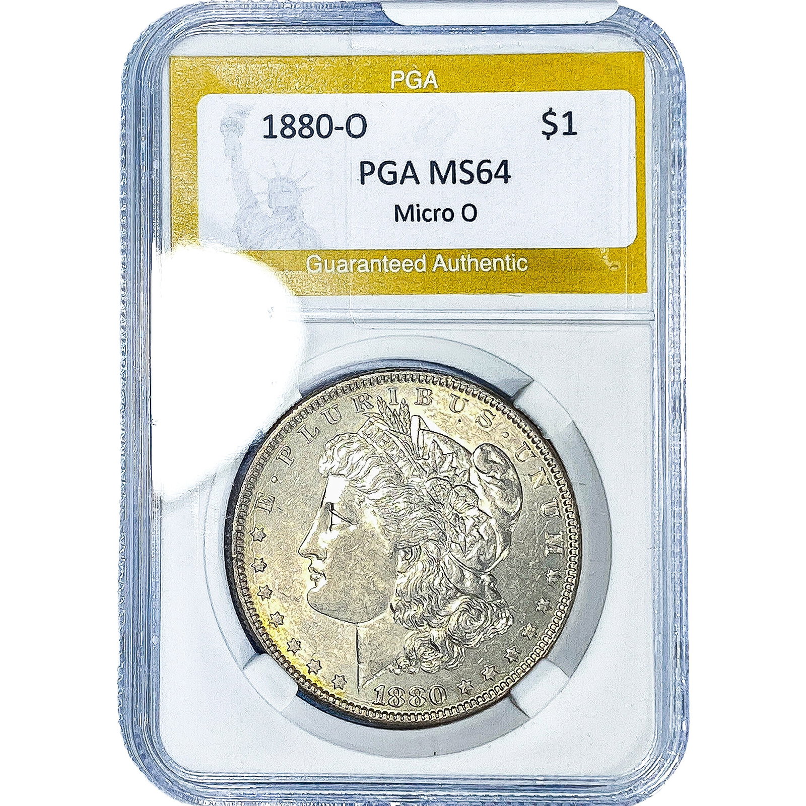 1880-O Morgan Silver Dollar PGA MS64 Micro O (1 of 2)