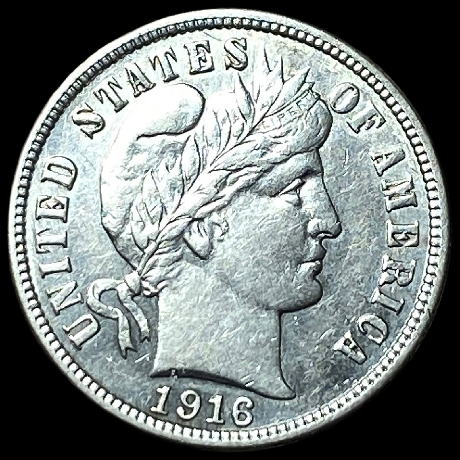 1916 Silver Barber Dime CLOSELY UNCIRCULATED: 1916 Silver Barber Dime CLOSELY UNCIRCULATED
