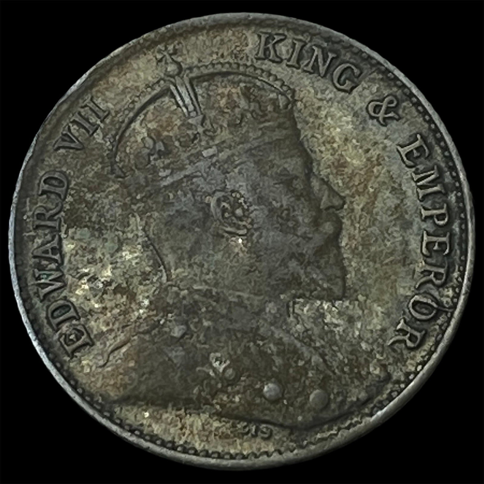 1910 Ceylon Silver 10 Cents (1 of 2)