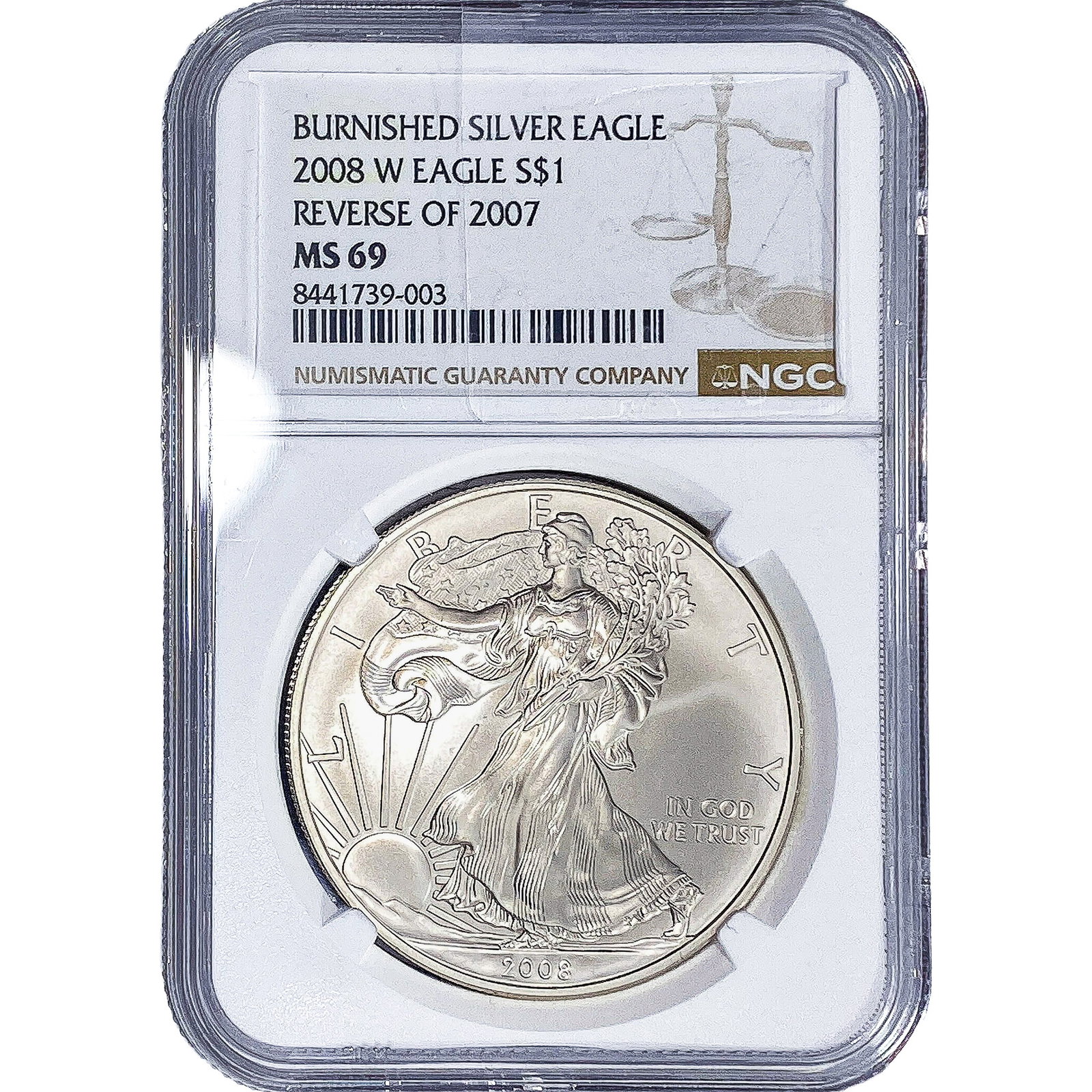 2008-W Silver Eagle NGC MS69 (1 of 2)