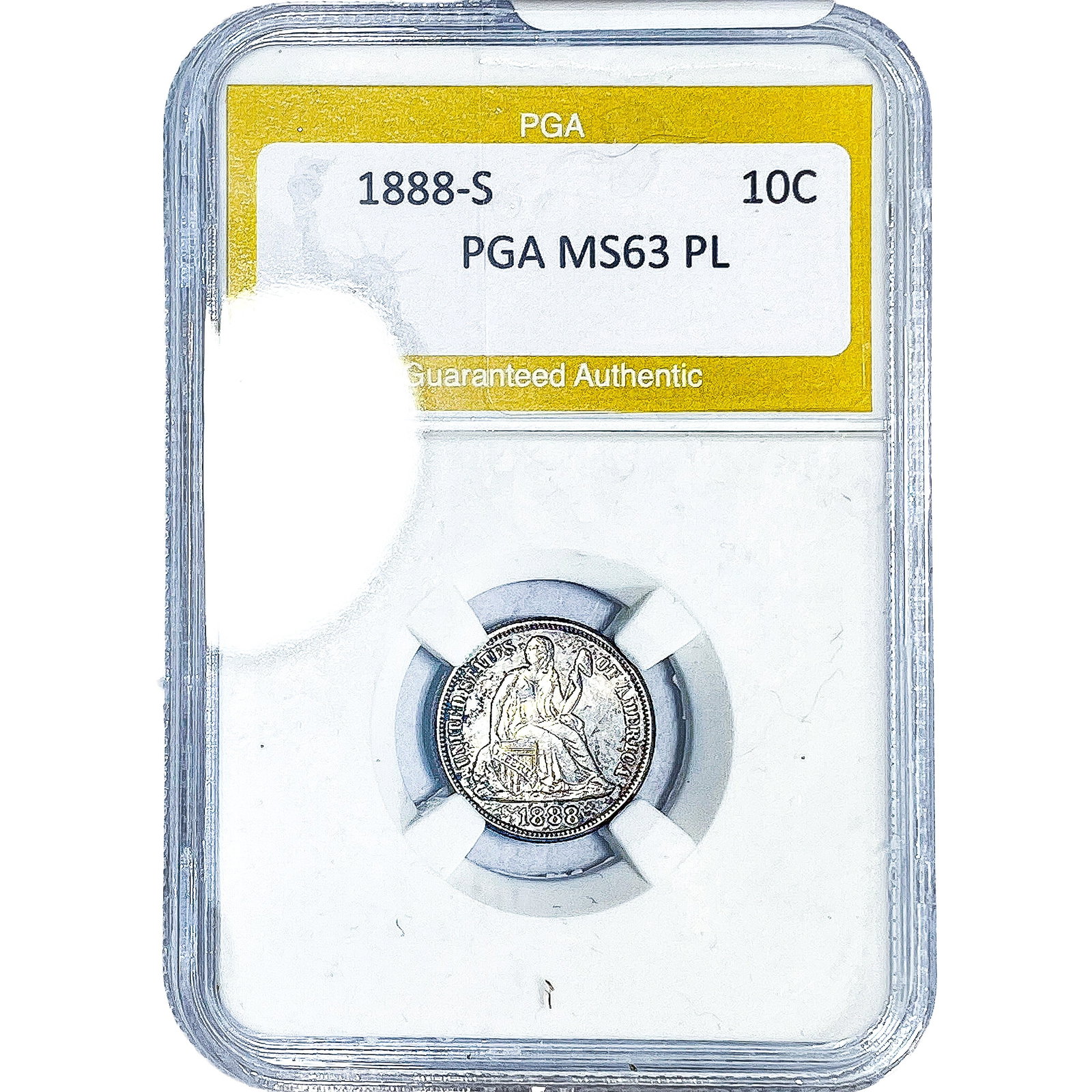 1888-S Seated Liberty Dime PGA MS63 PL (1 of 2)