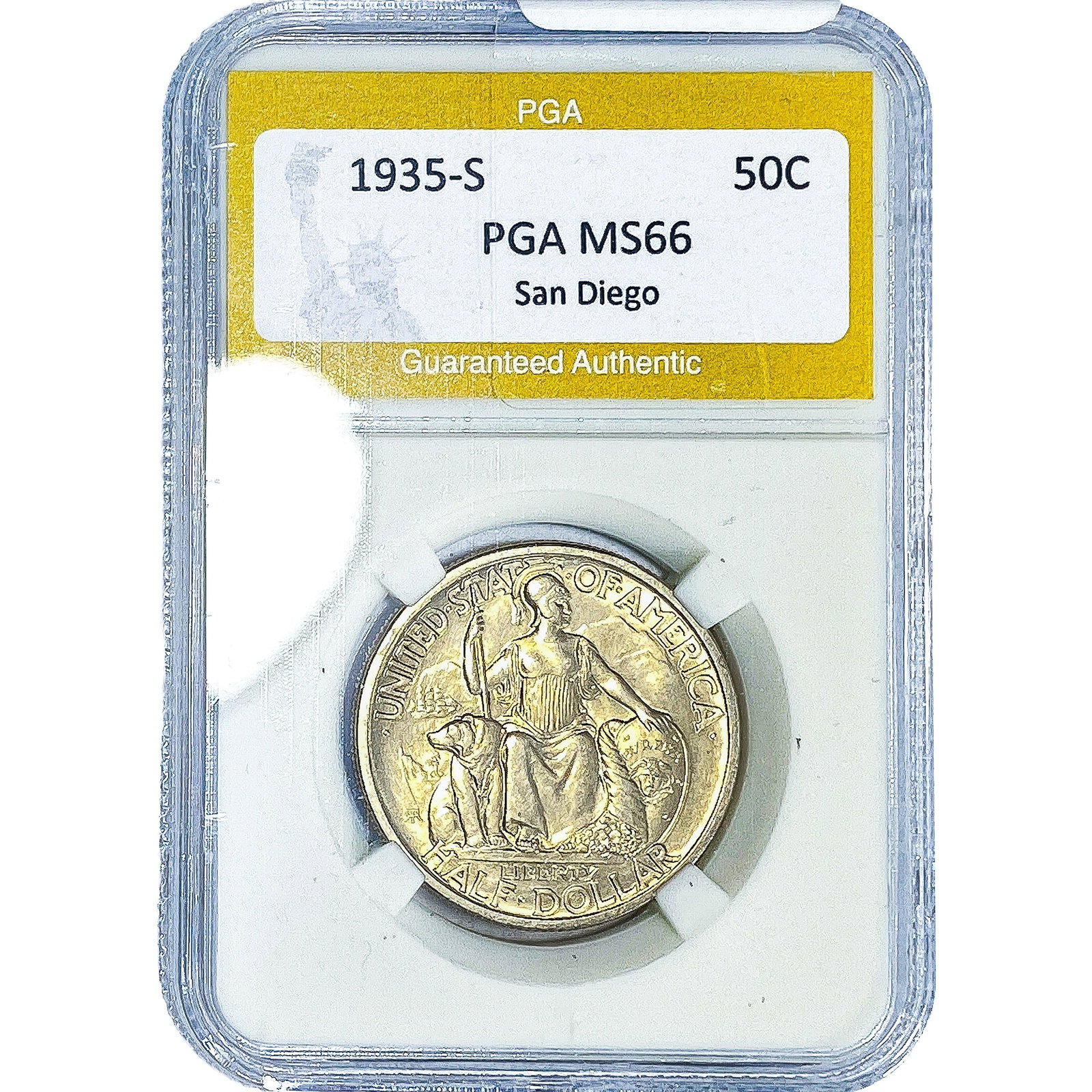 1935-S San Diego Half Dollar PGA MS66 (1 of 2)