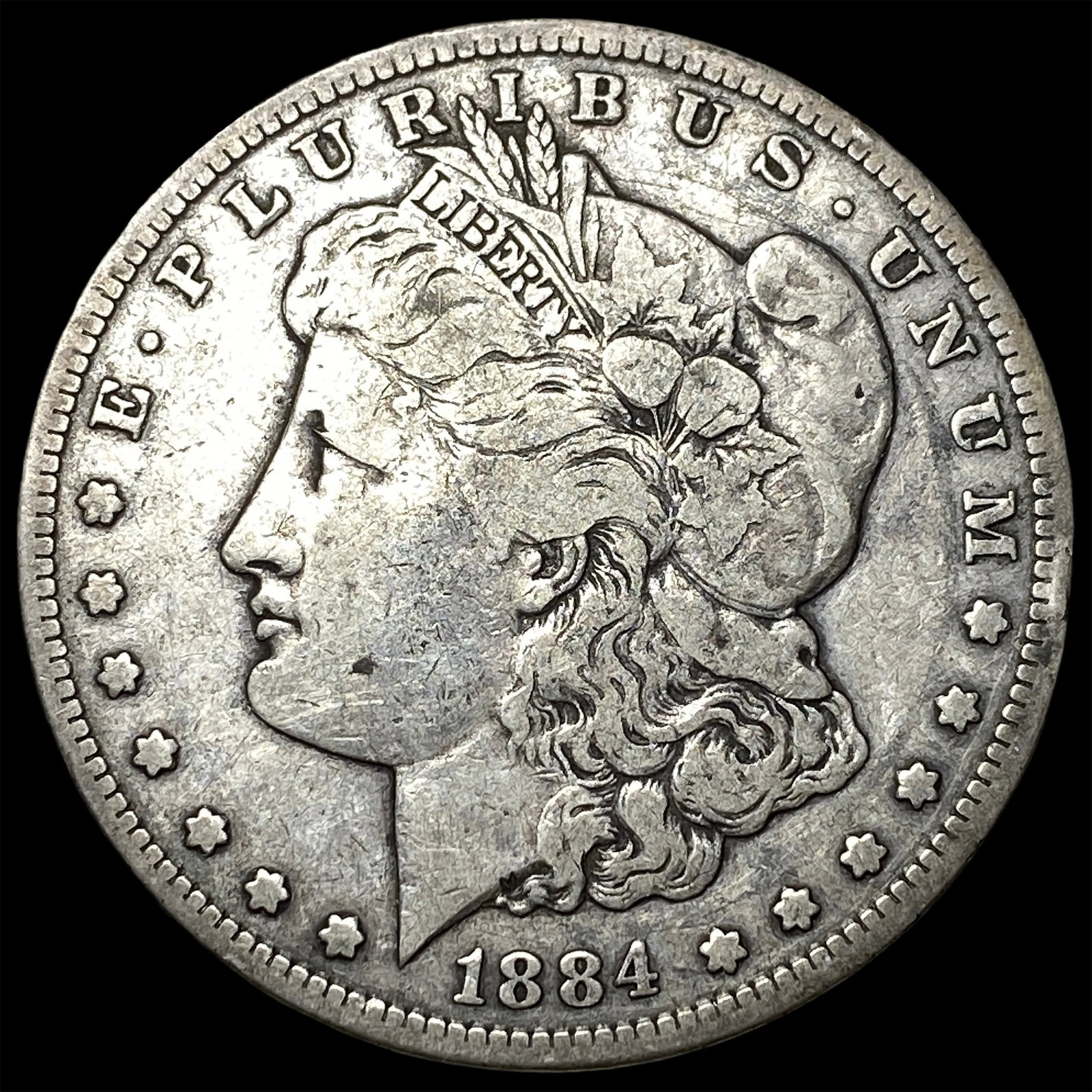 1884-S Silver Morgan Dollar LIGHTLY CIRCULATED: 1884-S Silver Morgan Dollar LIGHTLY CIRCULATED