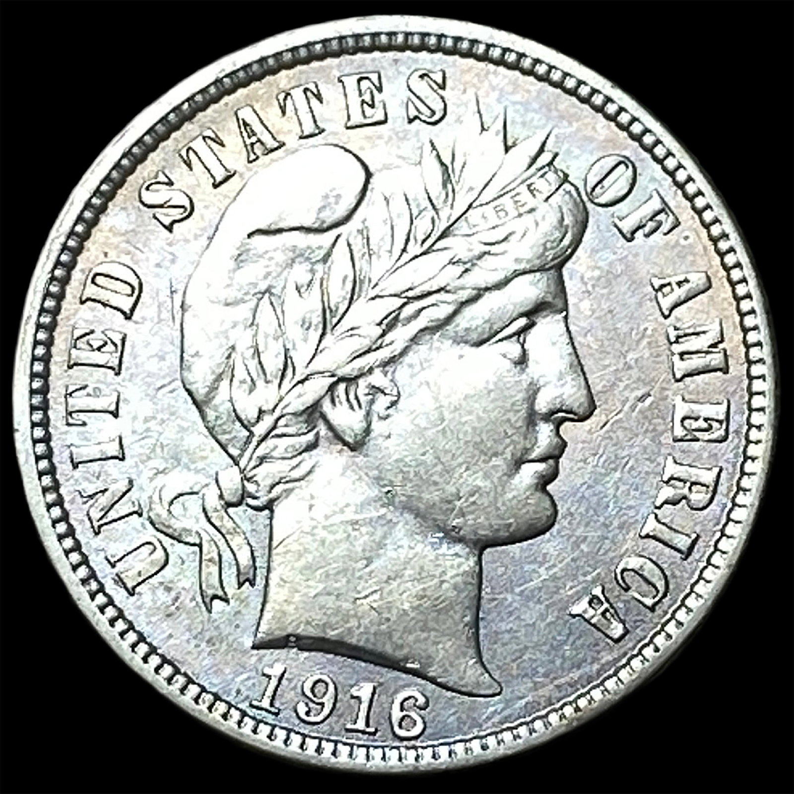 1916 Silver Barber Dime CLOSELY UNCIRCULATED: 1916 Silver Barber Dime CLOSELY UNCIRCULATED
