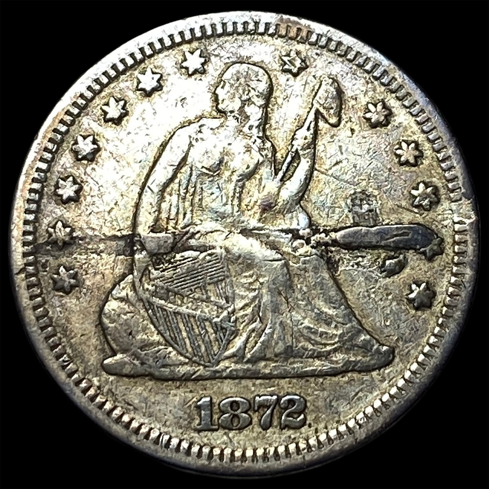 1872 Seated Liberty Quarter HIGH GRADE (1 of 2)