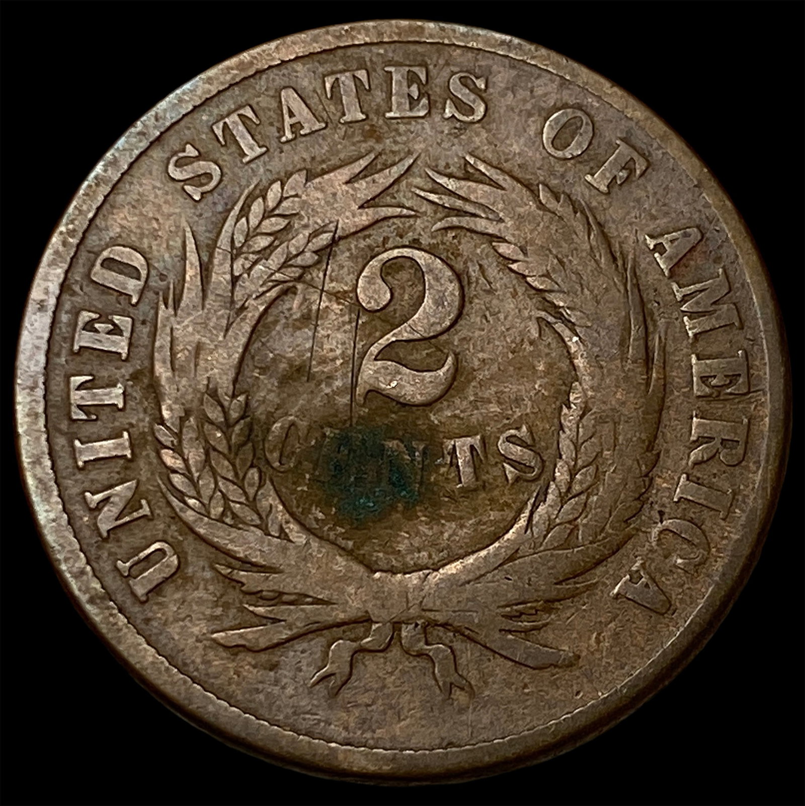 1865 Two-Cent Piece NICELY CIRCULATED - 2