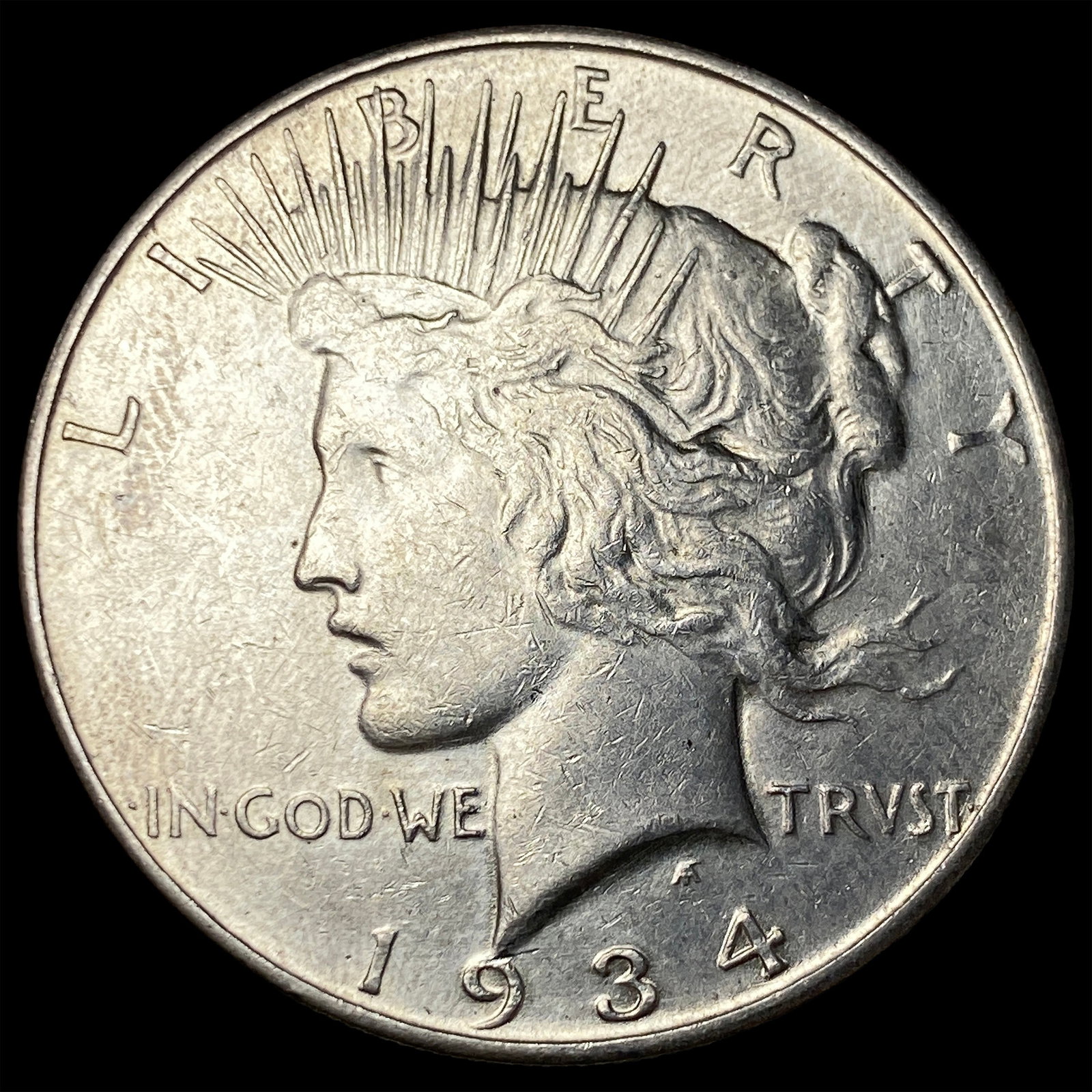 1934 Peace Silver Dollar CLOSELY UNCIRCULATED: 1934 Peace Silver Dollar CLOSELY UNCIRCULATED