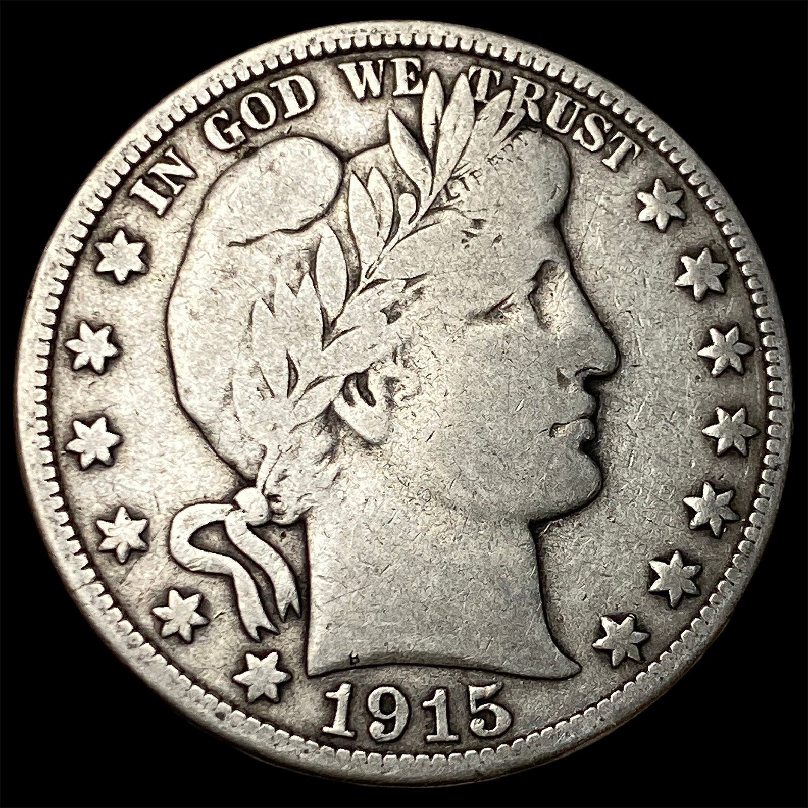 1915-D Silver Barber Half Dollar LIGHTLY CIRCULATED: 1915-D Silver Barber Half Dollar LIGHTLY CIRCULATED