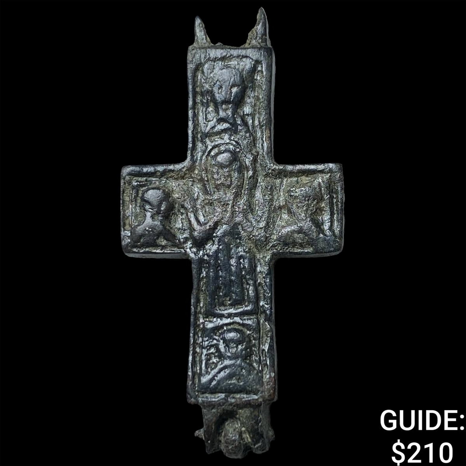 6th-7th Cent. Byzantine Empire Bronze Cross (1 of 2)