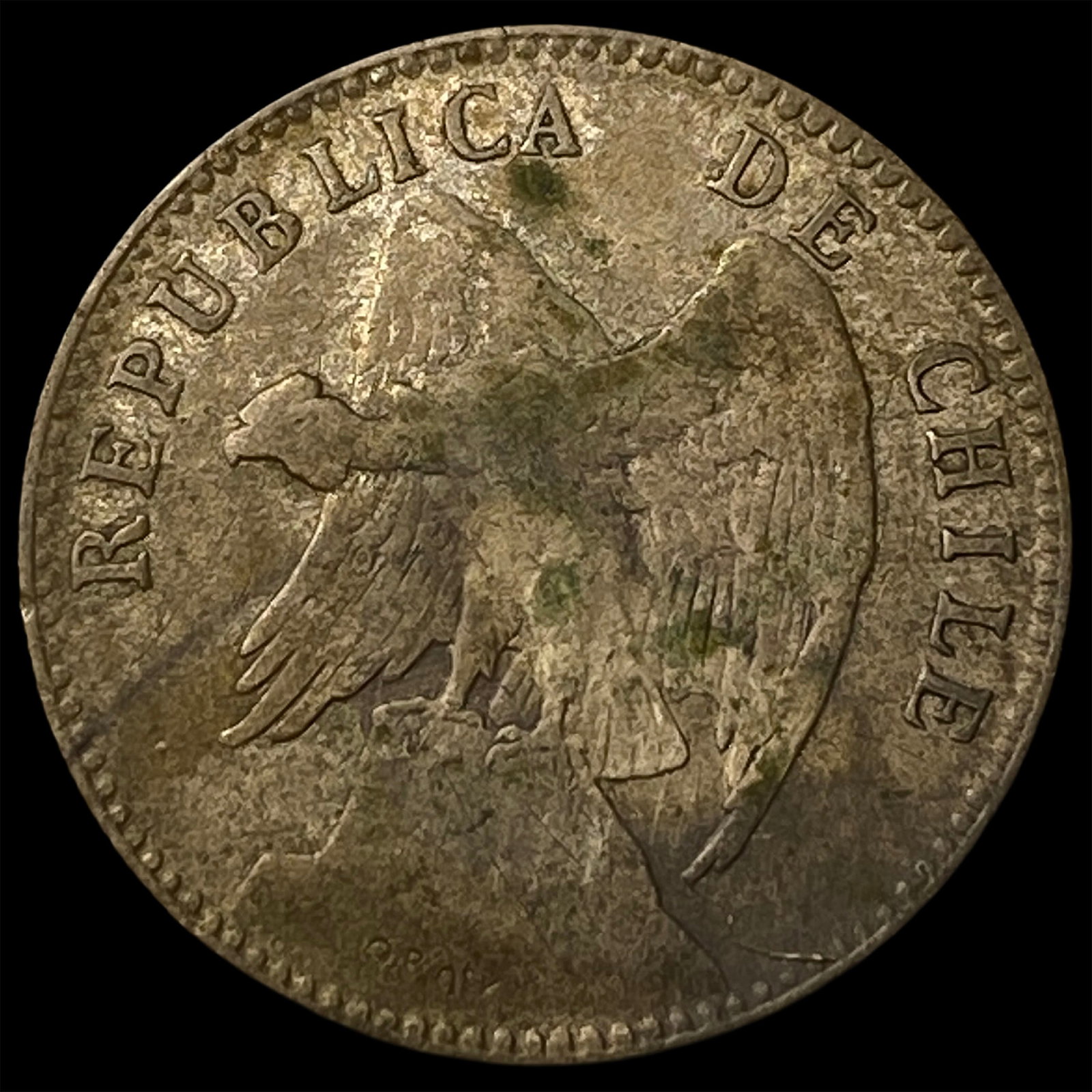 1913 Chile Silver 20 Centavos: 1913 Chile Silver 20 Centavos