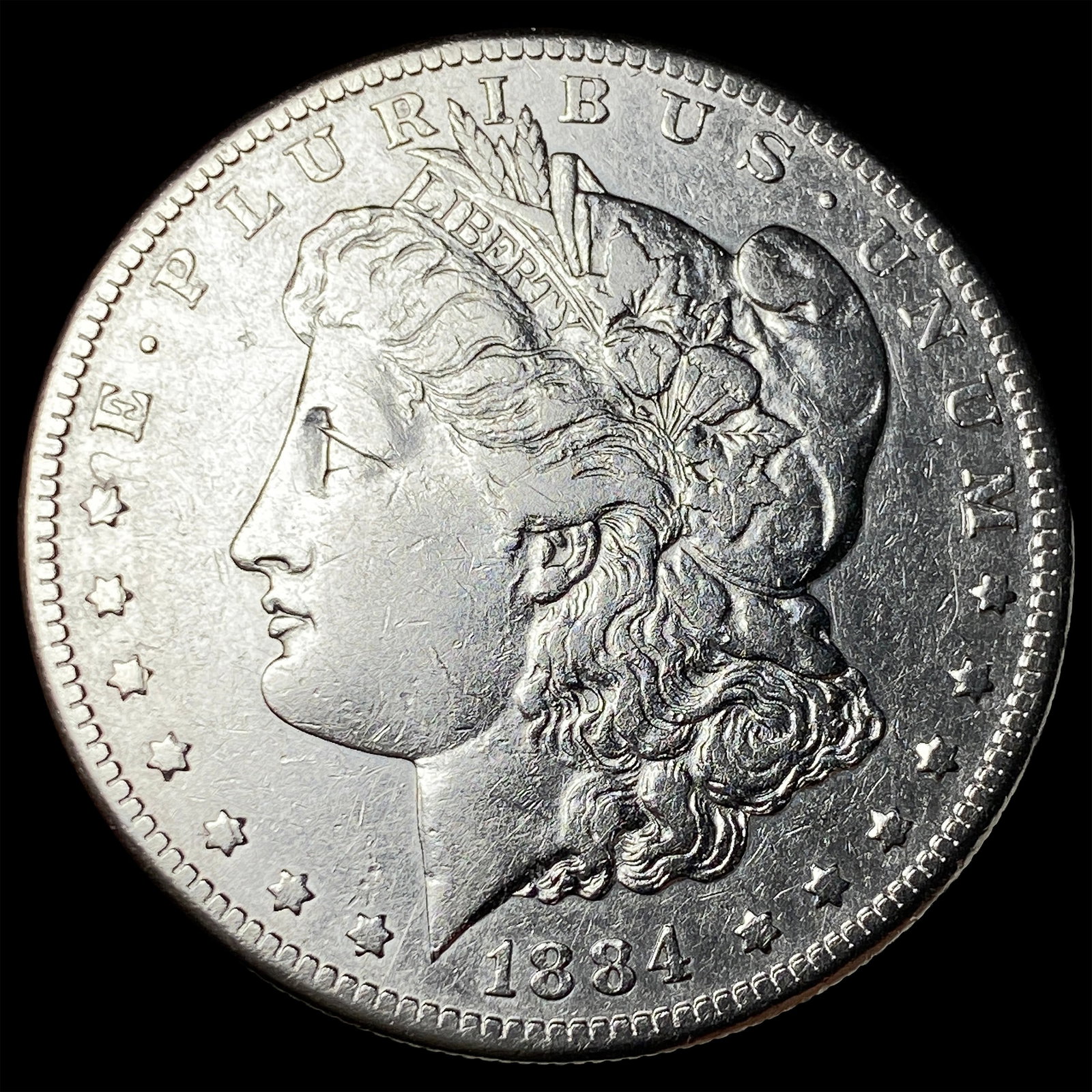 1884-S Silver Morgan Dollar NEARLY UNCIRCULATED: 1884-S Silver Morgan Dollar NEARLY UNCIRCULATED
