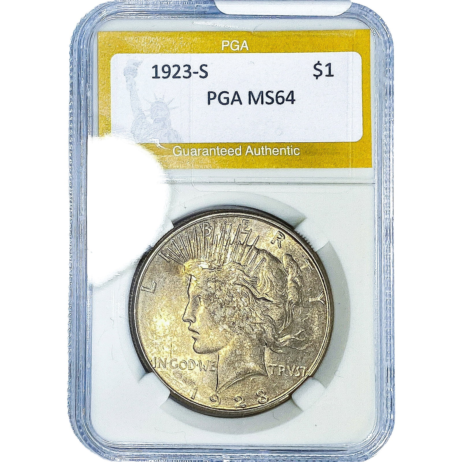 1923-S Silver Peace Dollar PGA MS64 (1 of 2)