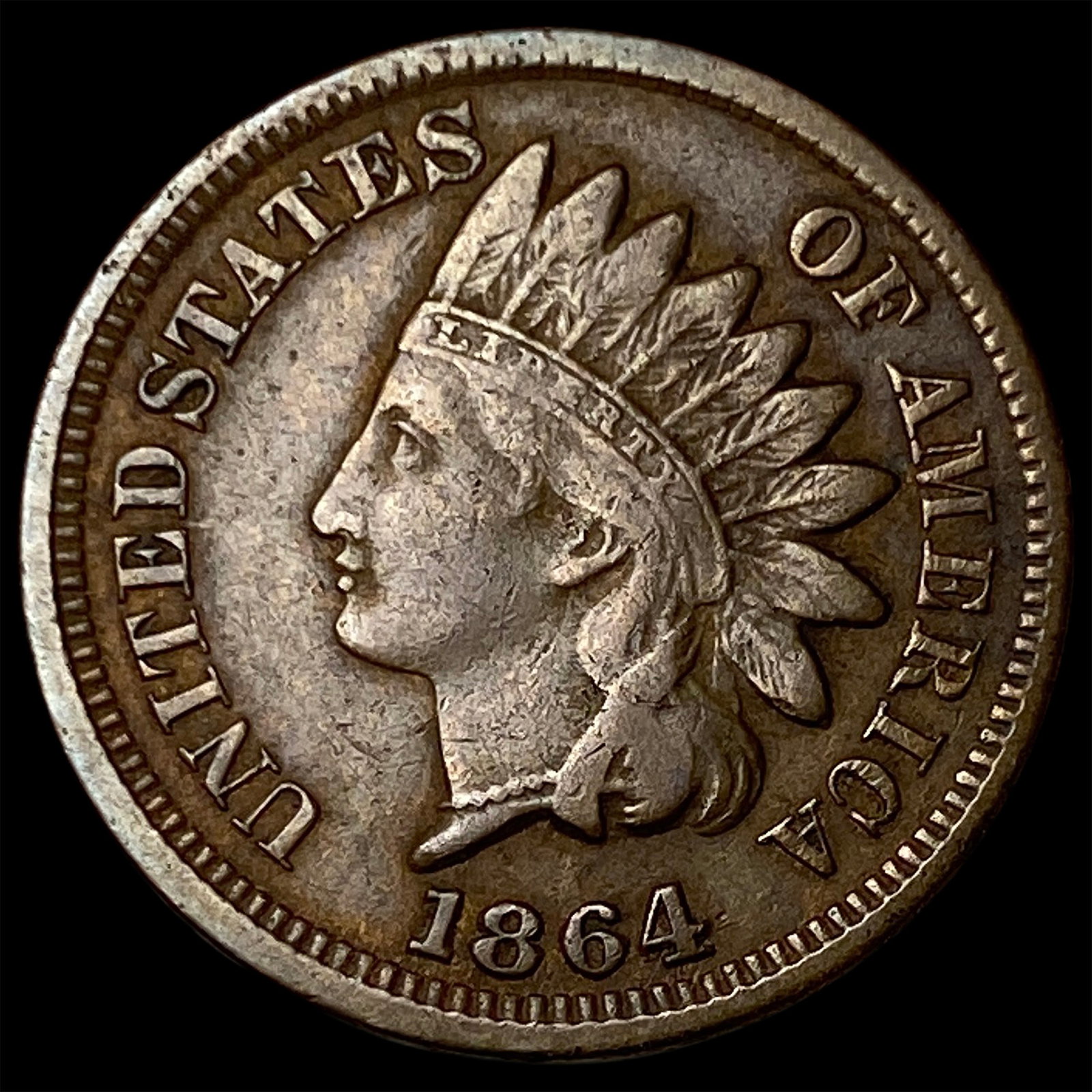 1864 Bronze Indian Head Cent NEARLY UNCIRCULATED: 1864 Bronze Indian Head Cent NEARLY UNCIRCULATED