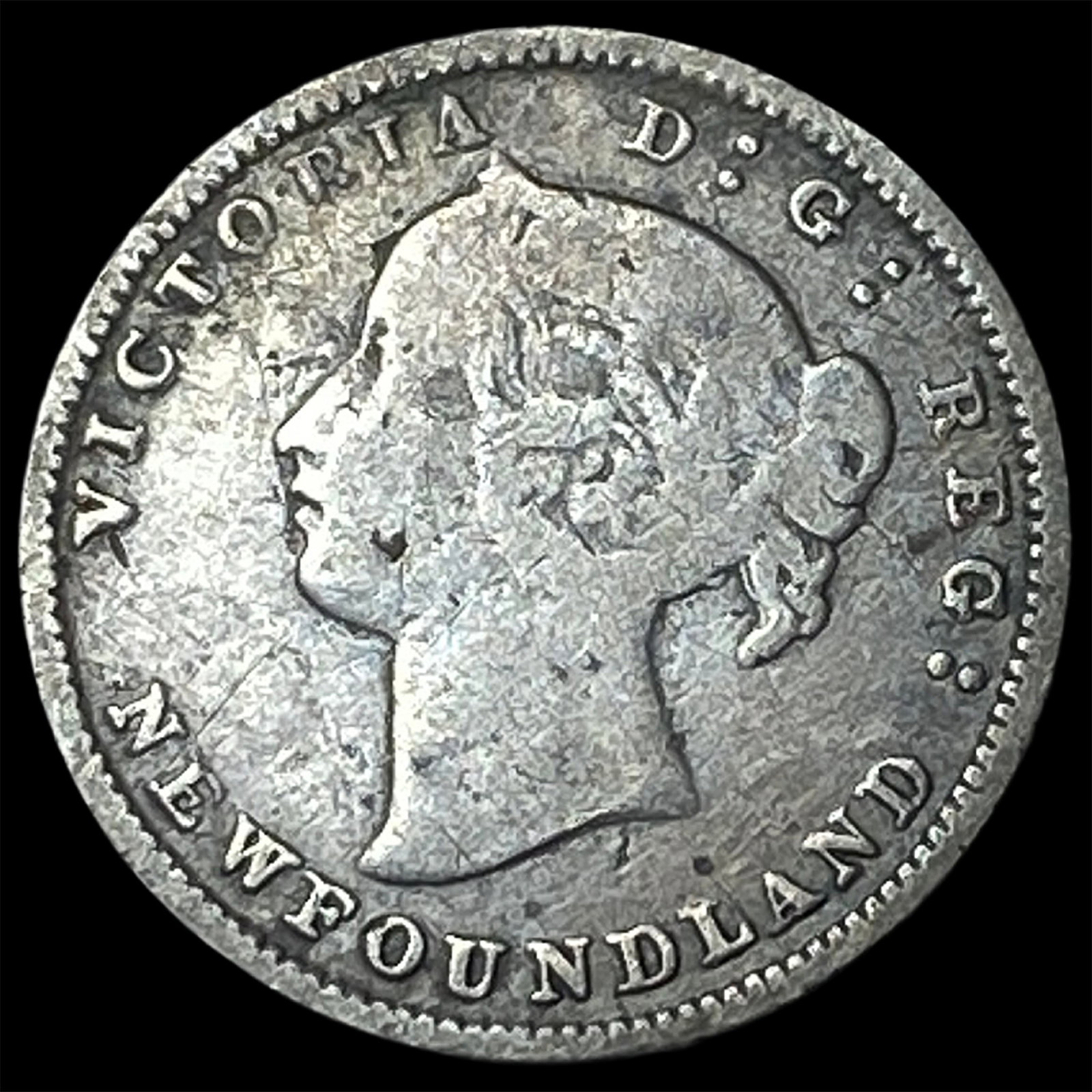 1881 Newfoundland Silver 5 Cents (1 of 2)
