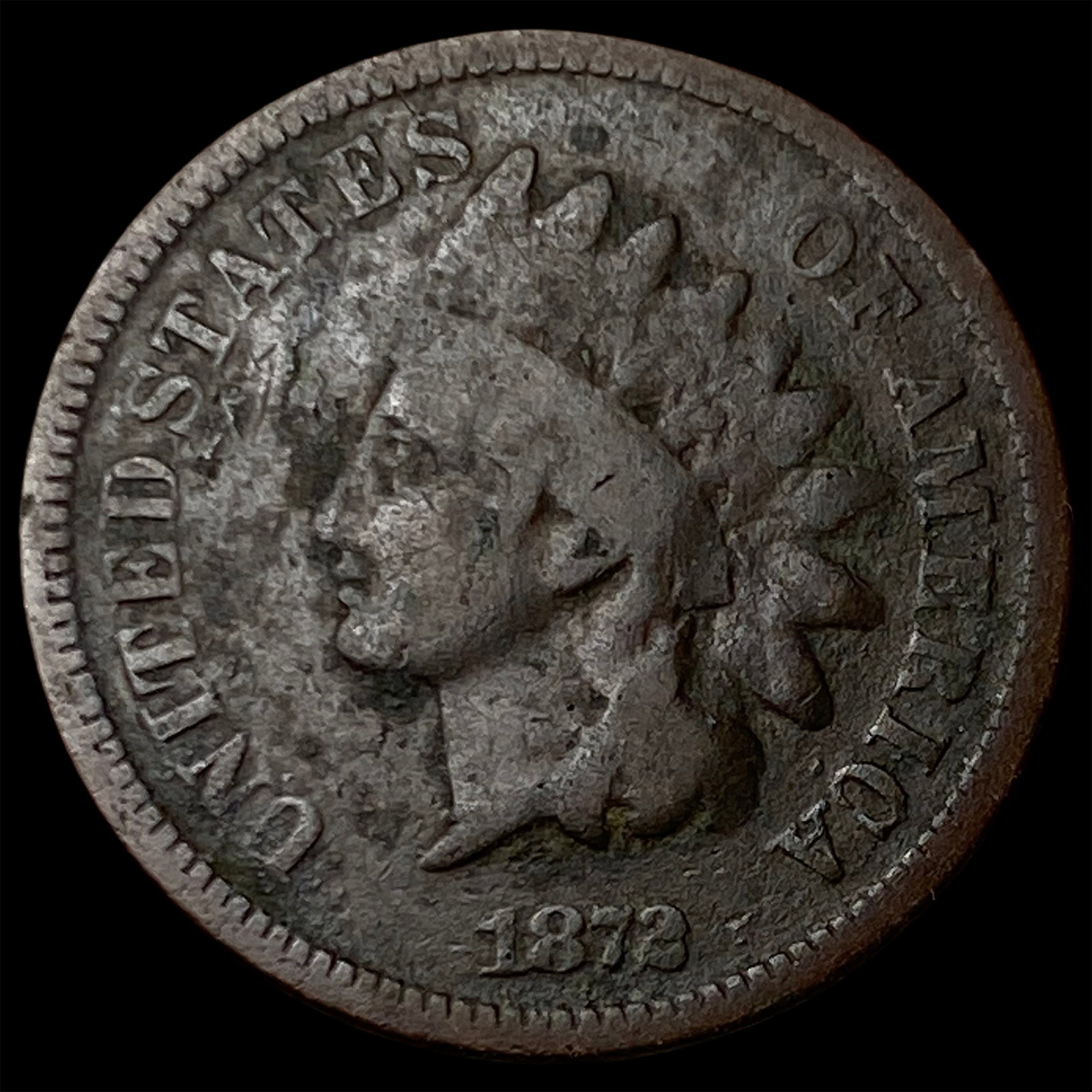 1873 Indian Head Cent NICELY CIRCULATED: 1873 Indian Head Cent NICELY CIRCULATED