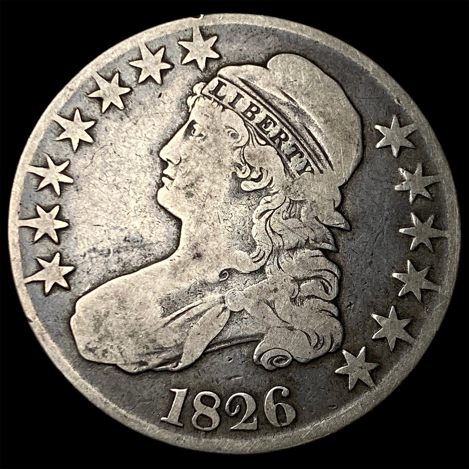 1826 Capped Bust Half Dollar LIGHTLY CIRCULATED (1 of 2)