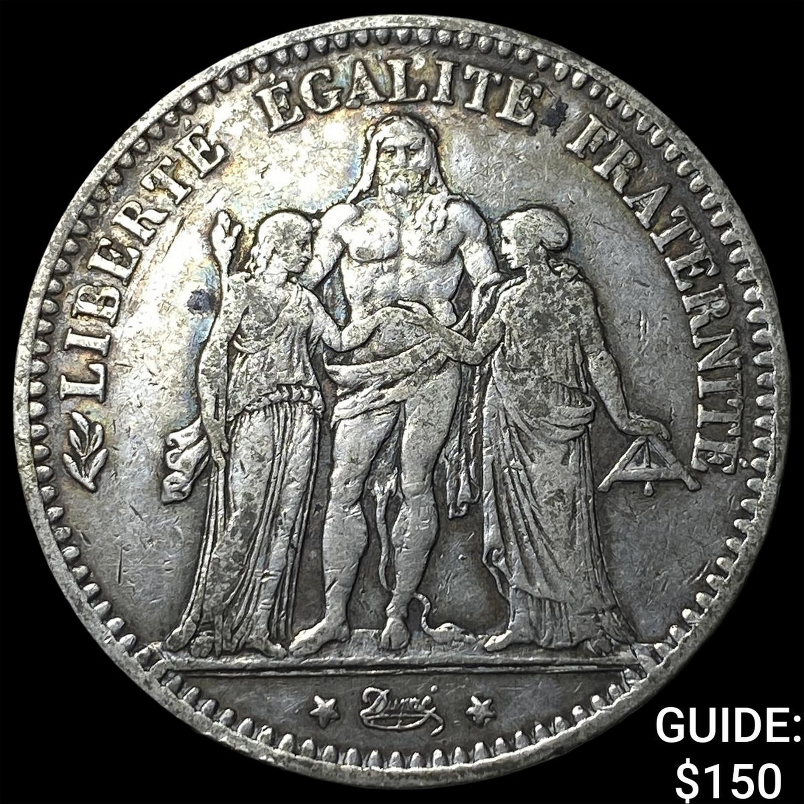 1875A France Silver 5 Francs: 1875A France Silver 5 Francs