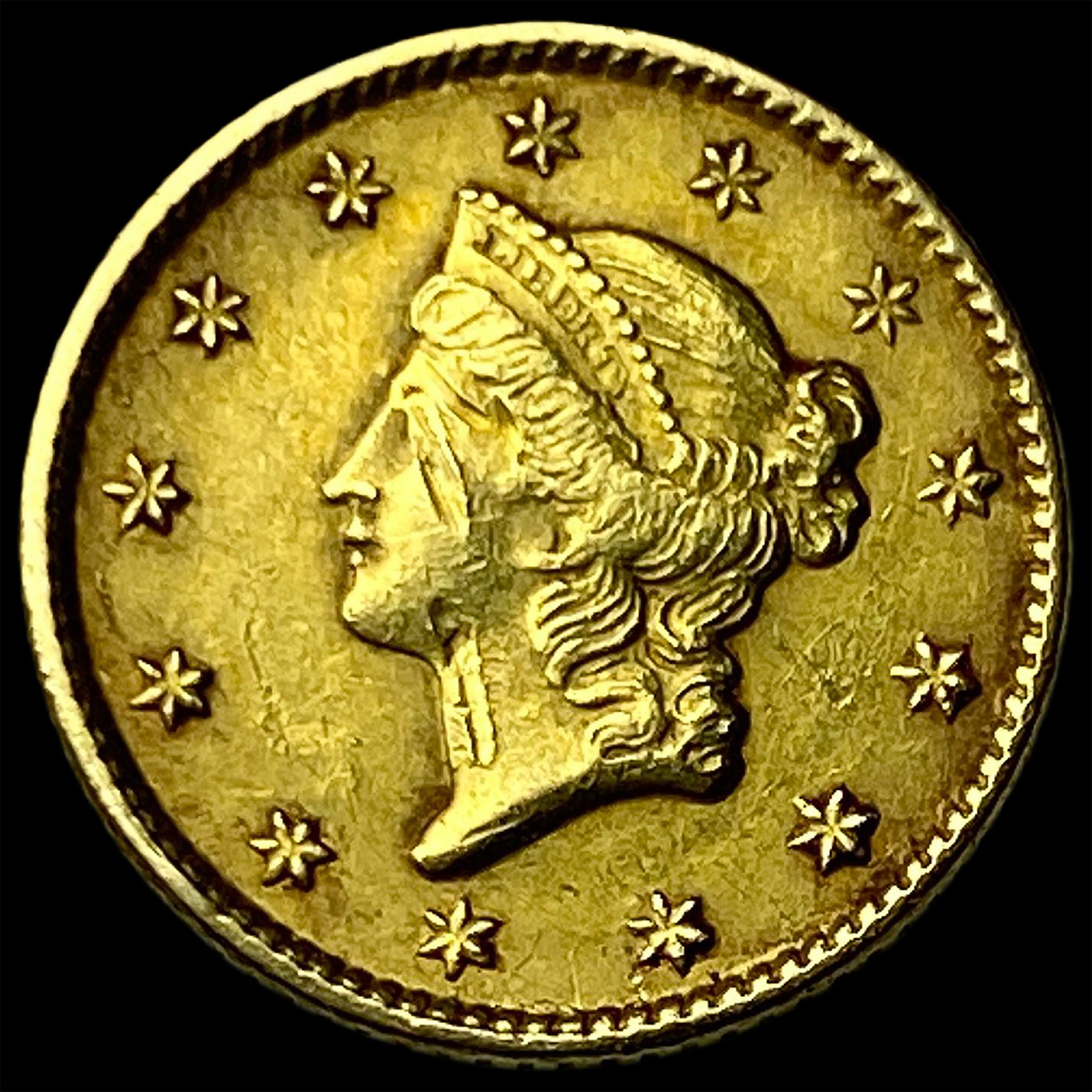 1851-C Gold $1 Liberty Head Type 1 CLOSELY UNCIRCULATED (1 of 2)