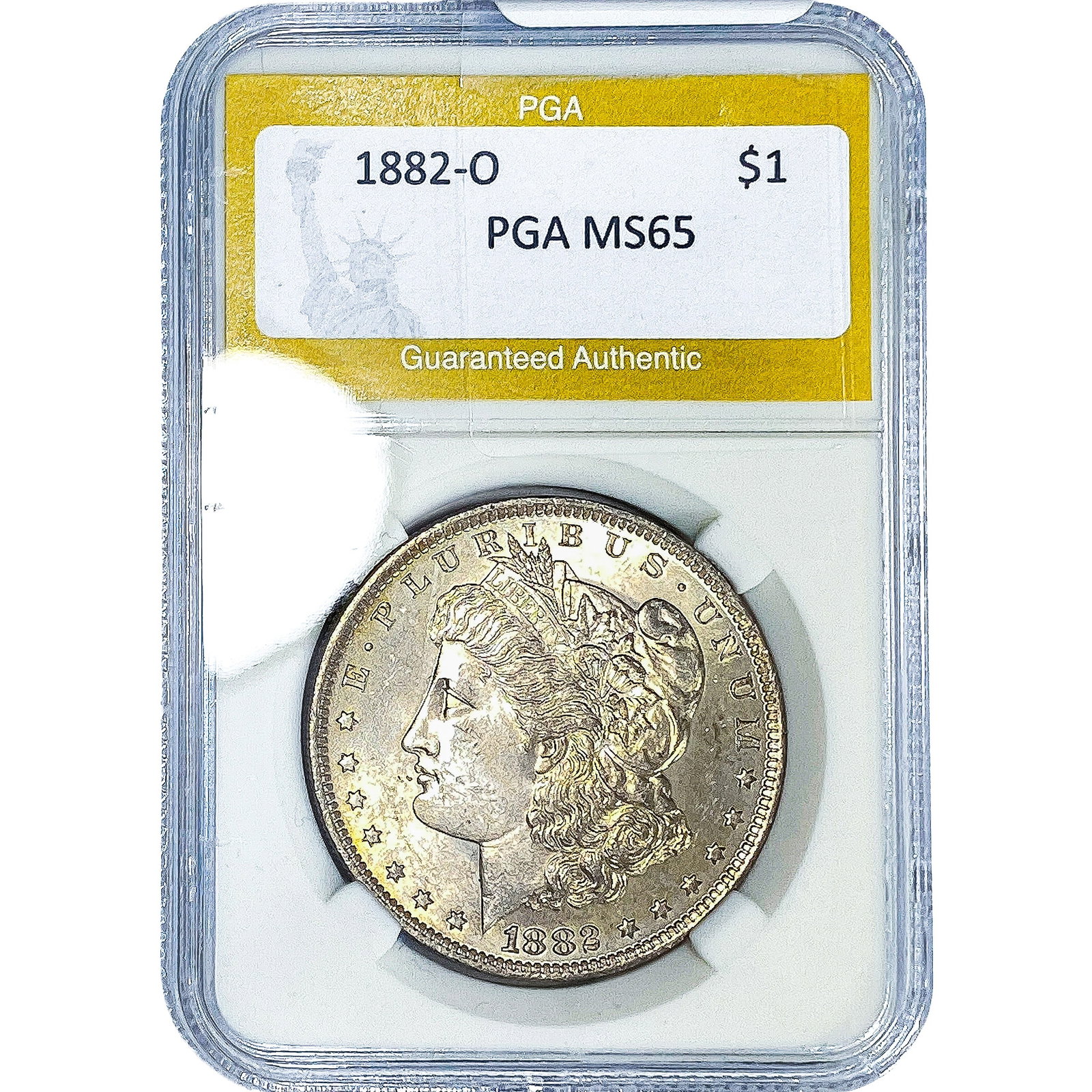 1882-O Morgan Silver Dollar PGA MS65: 1882-O Morgan Silver Dollar PGA MS65