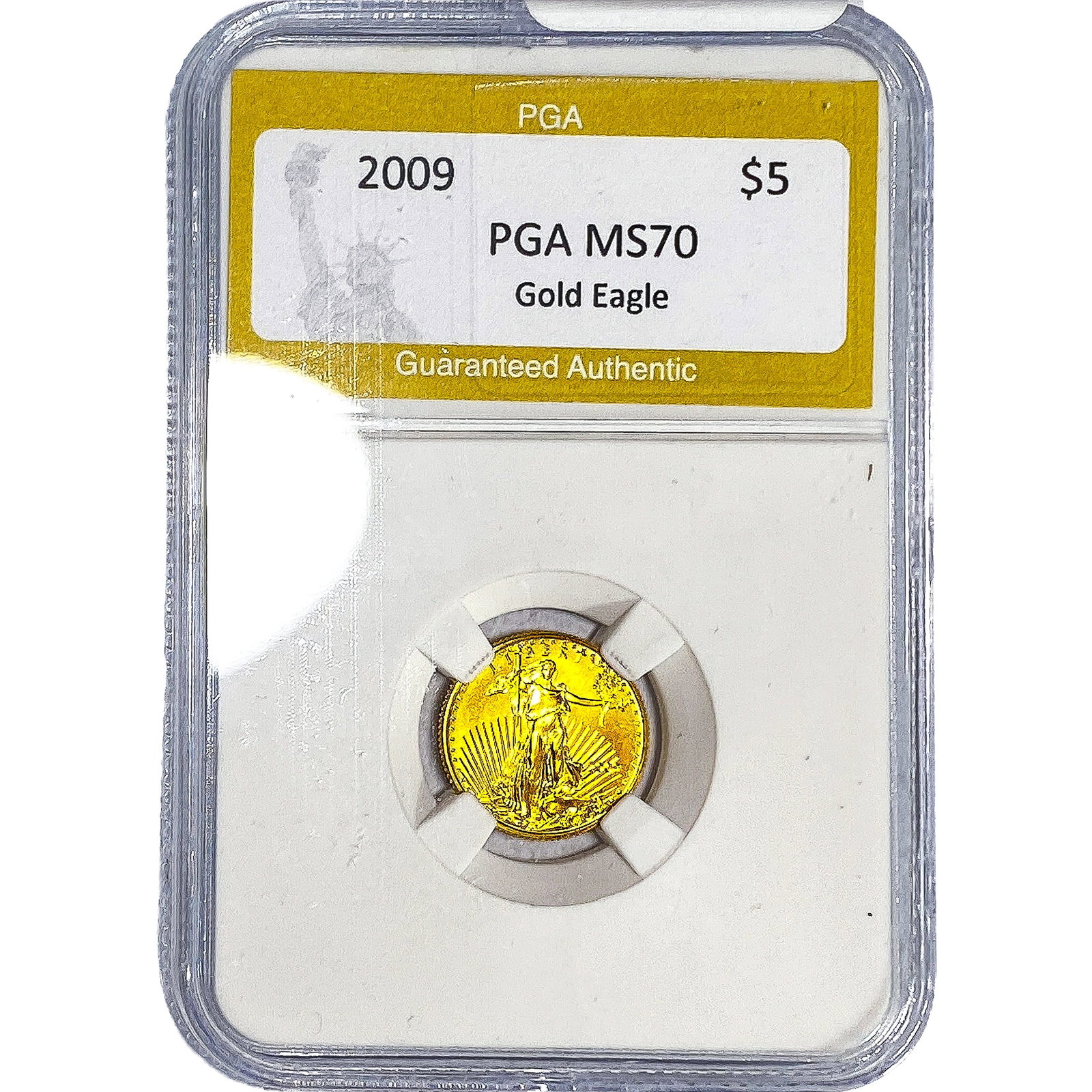 2009 1/10oz $5 Gold Eagle PGA MS70: 2009 1/10oz $5 Gold Eagle PGA MS70
