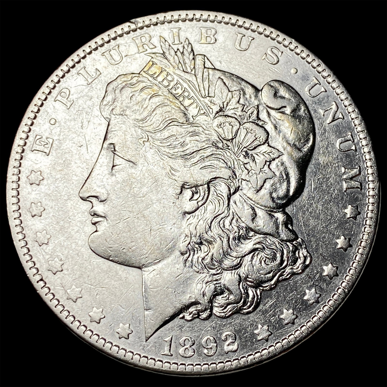 1892-CC Silver Morgan Dollar NEARLY UNCIRCULATED: 1892-CC Silver Morgan Dollar NEARLY UNCIRCULATED