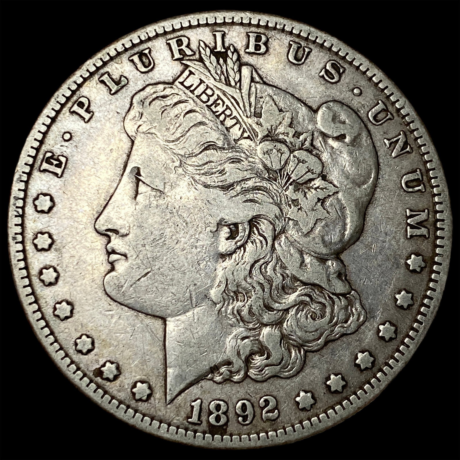 1892-S Silver Morgan Dollar NEARLY UNCIRCULATED: 1892-S Silver Morgan Dollar NEARLY UNCIRCULATED
