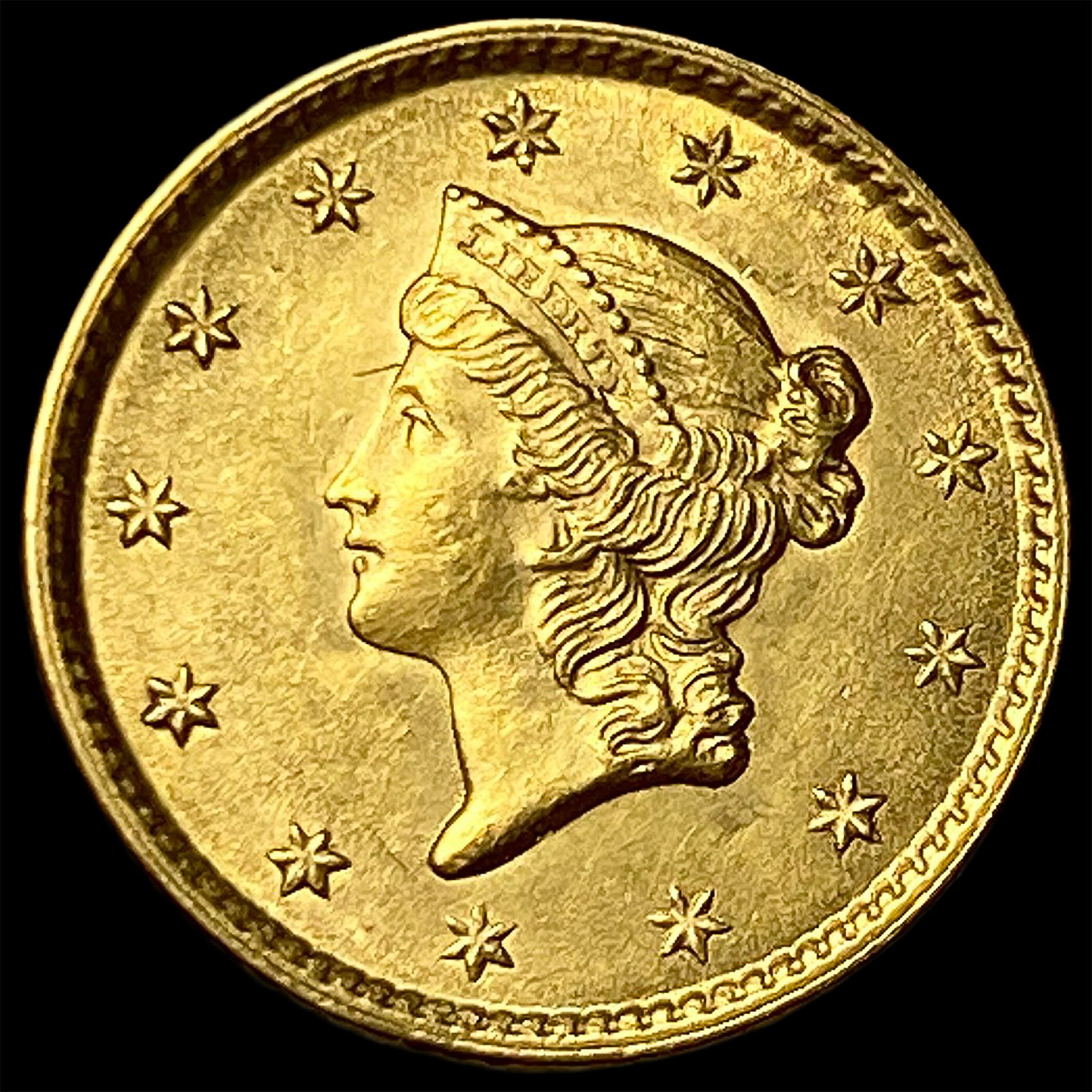 1853 Gold $1 Liberty Head Type 1 UNCIRCULATED: 1853 Gold $1 Liberty Head Type 1 UNCIRCULATED