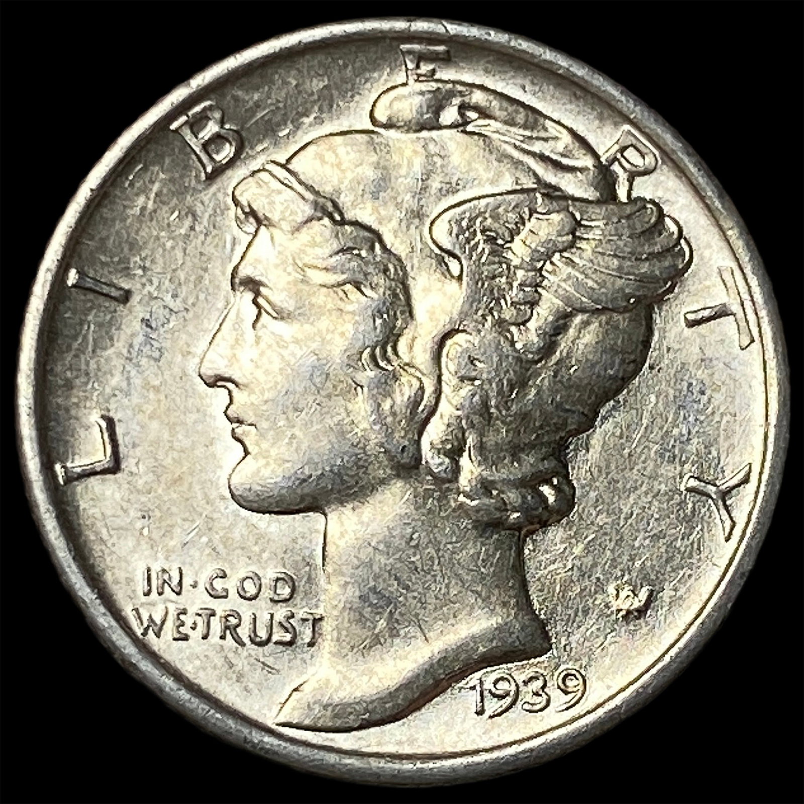 1939-S Silver Mercury Dime CLOSELY UNCIRCULATED: 1939-S Silver Mercury Dime CLOSELY UNCIRCULATED