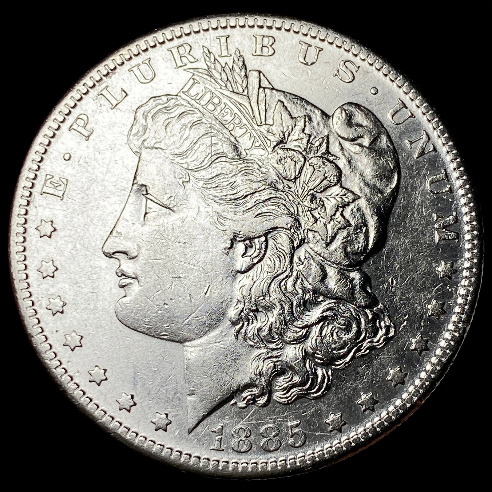 1885-S Silver Morgan Dollar CLOSELY UNCIRCULATED: 1885-S Silver Morgan Dollar CLOSELY UNCIRCULATED