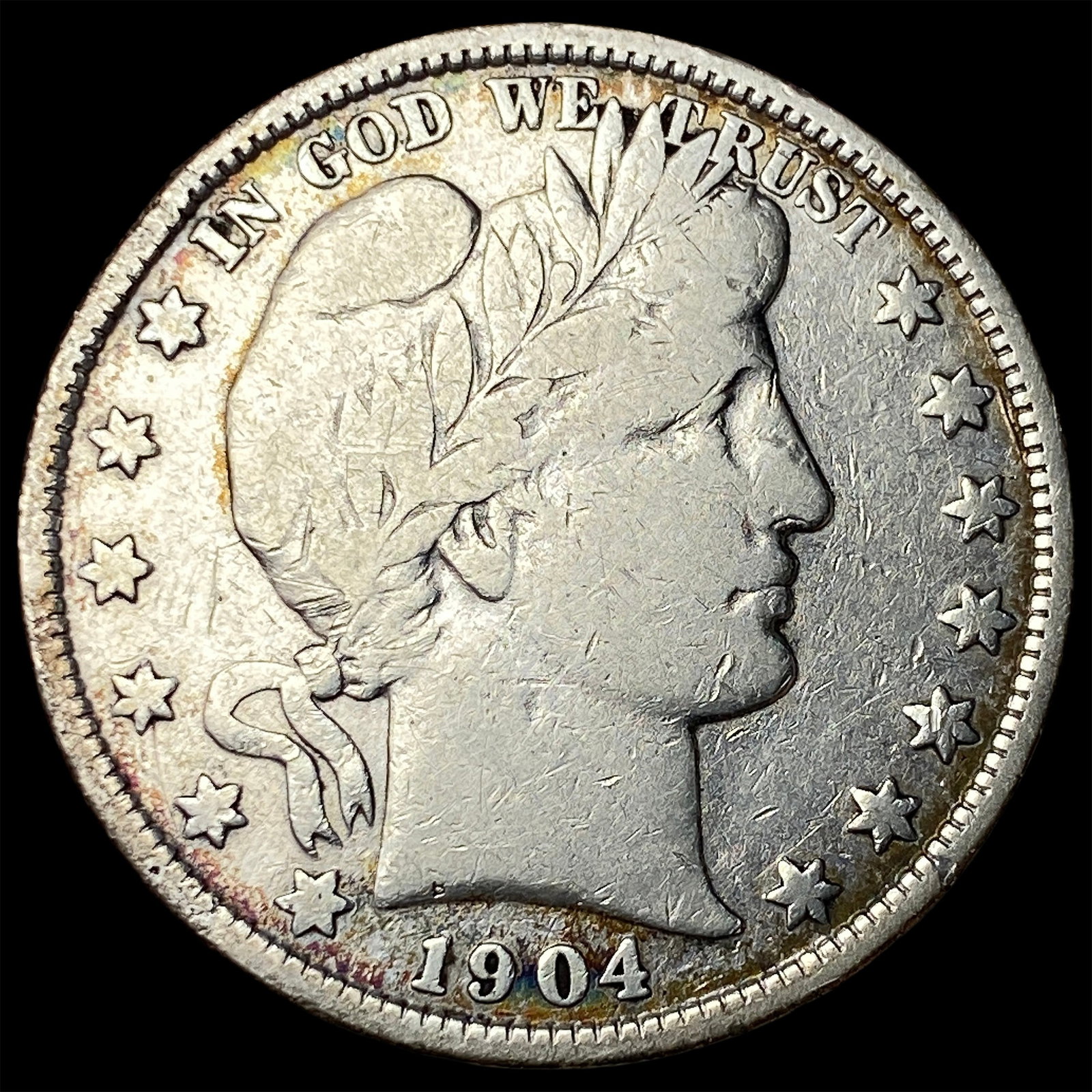1904 Barber Half Dollar LIGHTLY CIRCULATED: 1904 Barber Half Dollar LIGHTLY CIRCULATED