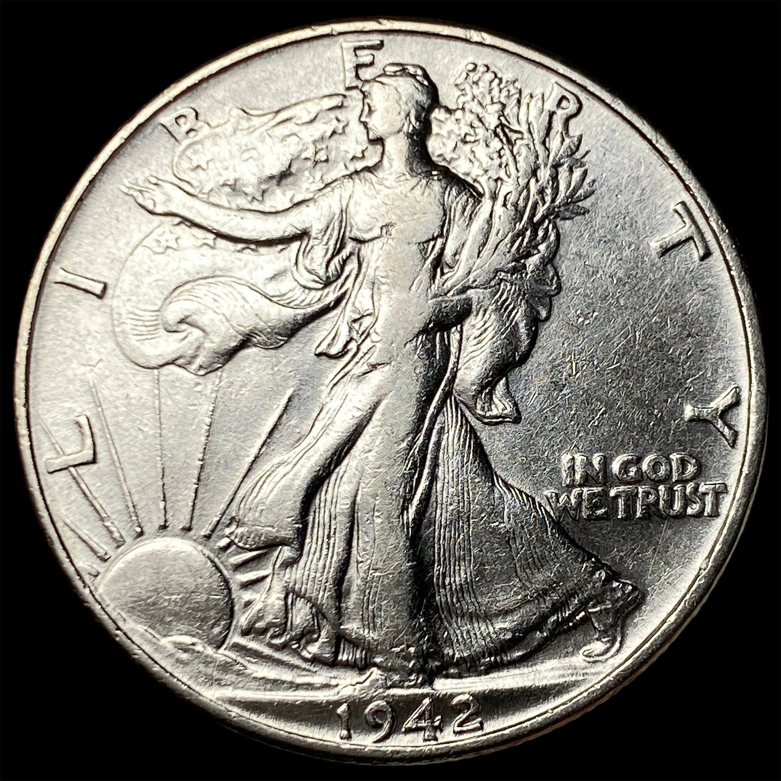 1942 Walking Liberty Half Dollar CLOSELY UNCIRCULATED (1 of 2)
