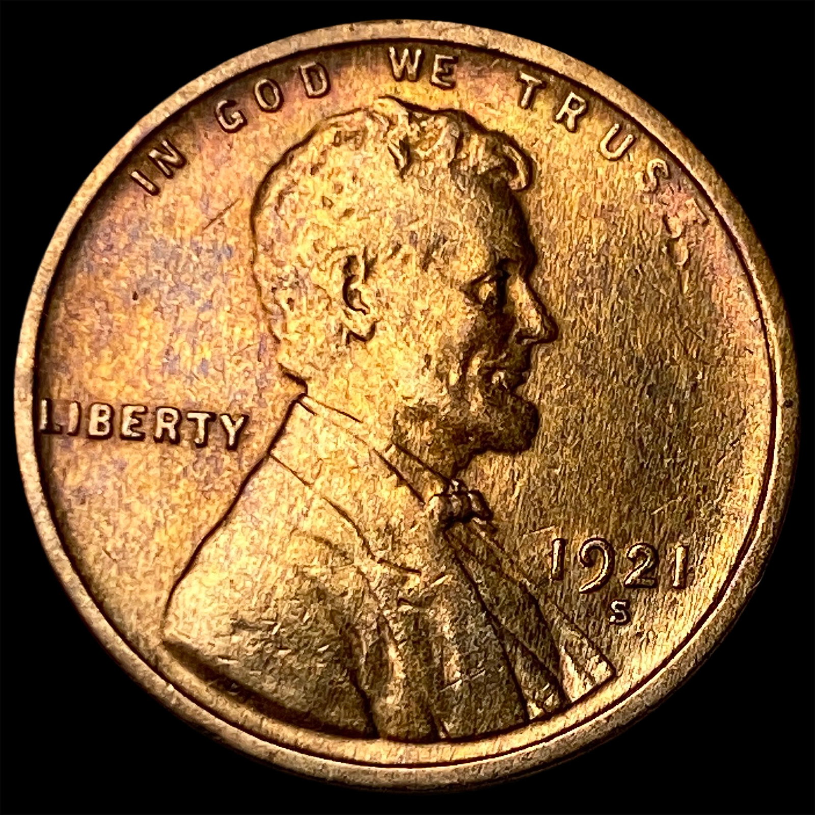 1921-S Lincoln Wheat Cent CLOSELY UNCIRCULATED (1 of 2)
