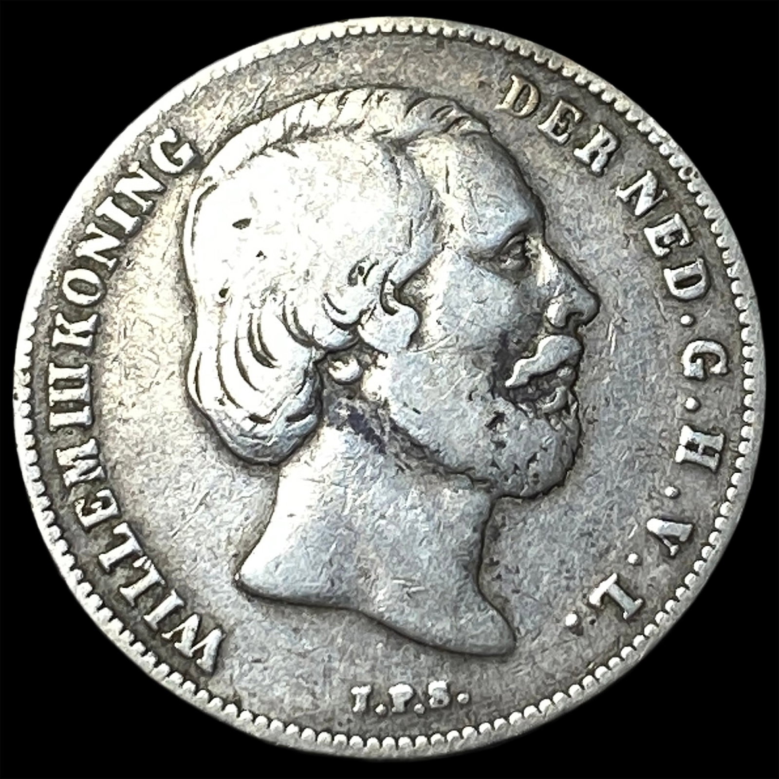 1861 Netherlands Silve 1/2 Gulden (1 of 2)