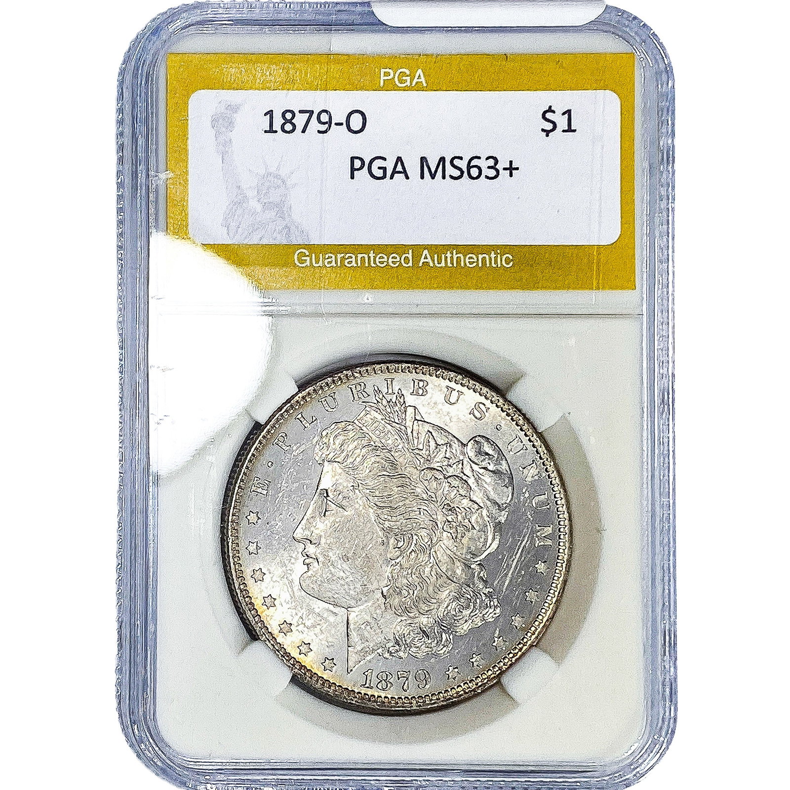 1879-O Morgan Silver Dollar PGA MS63+ (1 of 2)