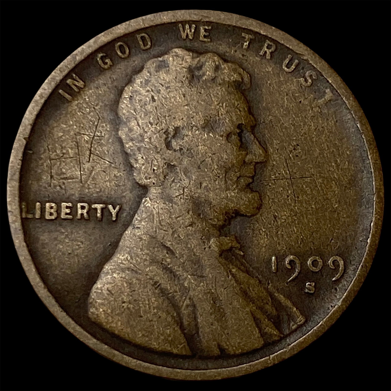 1909-S Lincoln Wheat Cent LIGHTLY CIRCULATED (1 of 2)