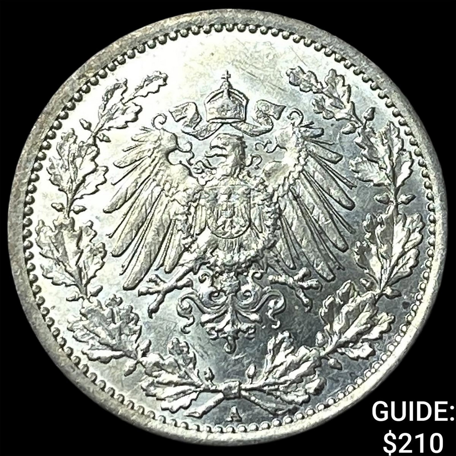 1914A Germany Silver 1/2 Mark (1 of 2)