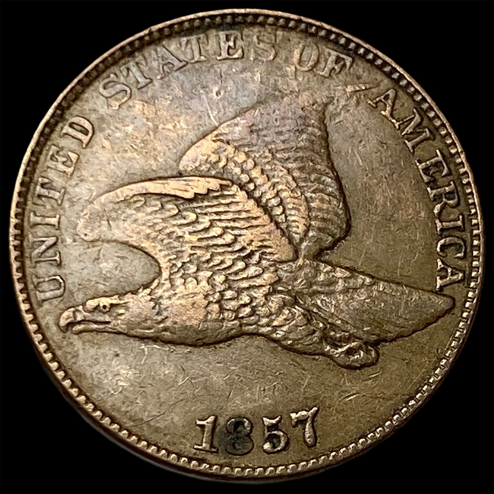 1857 Flying Eagle Cent CLOSELY UNCIRCULATED: 1857 Flying Eagle Cent CLOSELY UNCIRCULATED