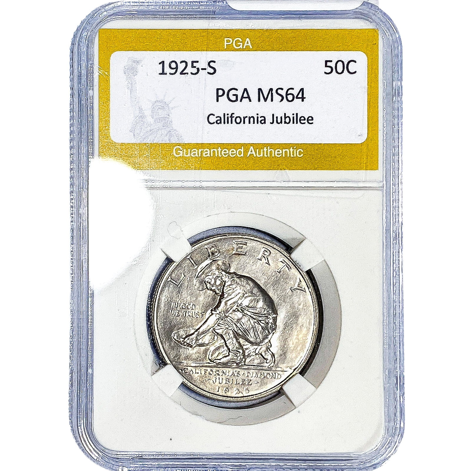 1925-S Jubilee Half Dollar PGA MS64: 1925-S Jubilee Half Dollar PGA MS64