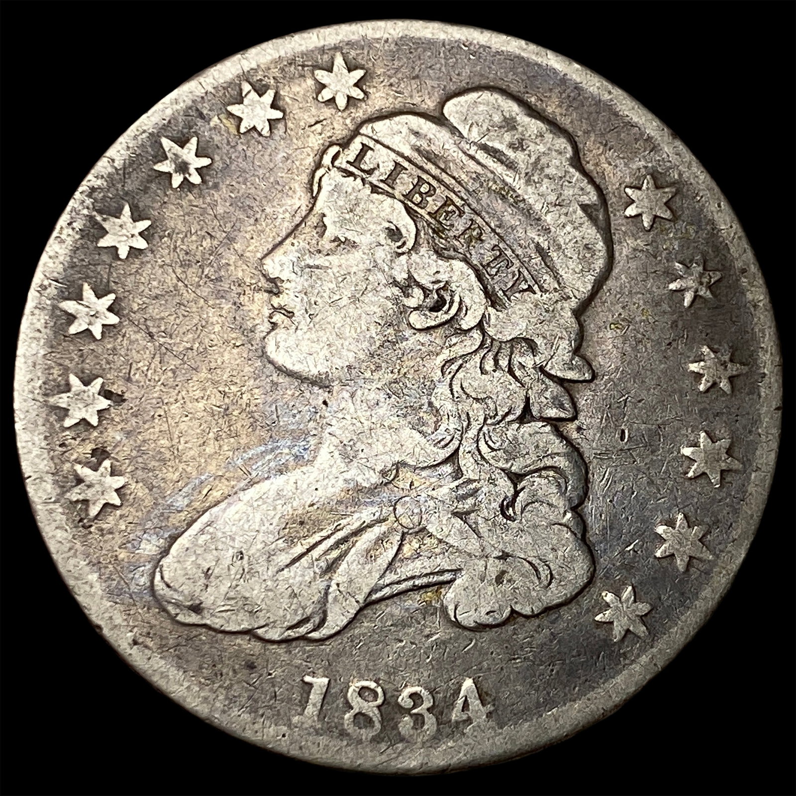 1834 Capped Bust Half Dollar LIGHTLY CIRCULATED: 1834 Capped Bust Half Dollar LIGHTLY CIRCULATED